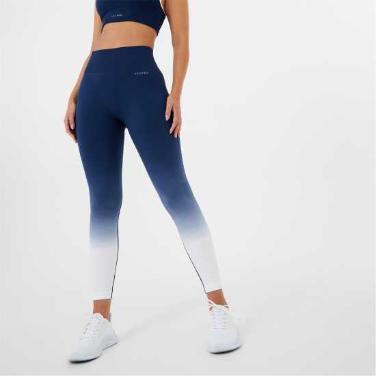 Дамски клинове за фитнес Usa Pro Ombre Leggings Морско синьо/Бяло Usa Pro Ombre Leggings Морско синьо/Бяло Дамски клинове за фитнес