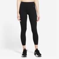Nike Universa Women's Medium-Support High-Waisted 7/8 Leggings with Pockets Black/Black Дамски клинове за фитнес