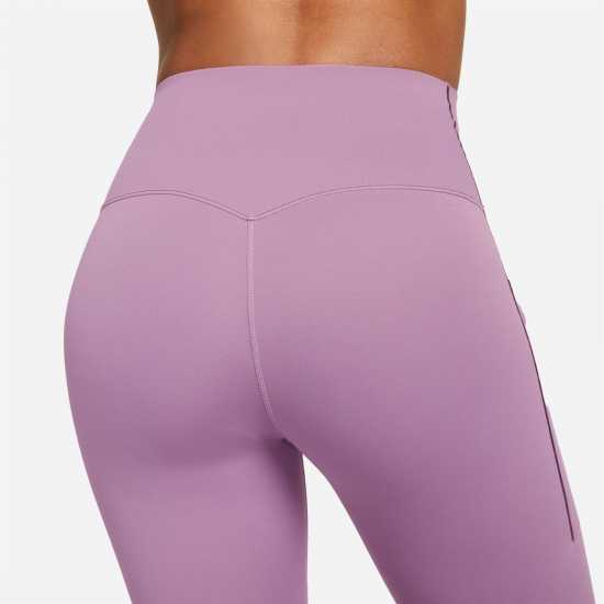 Nike Universa Women's Medium-Support High-Waisted 7/8 Leggings with Pockets Violet Dust Дамски клинове за фитнес