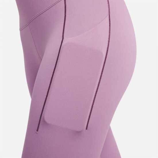 Nike Universa Women's Medium-Support High-Waisted 7/8 Leggings with Pockets Violet Dust Дамски клинове за фитнес