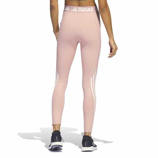 Adidas Alphaskin 3-Stripes Leggings Womens Light Pink Дамски клинове за фитнес