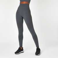 Everlast Super High Waisted Racer Leggings Акула Сиво Дамски клинове за фитнес