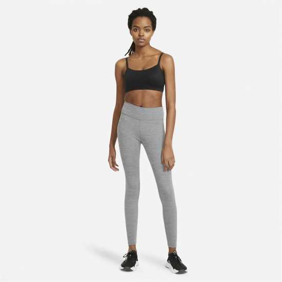 Nike One High-Rise Tights Womens Grey Дамски клинове за фитнес