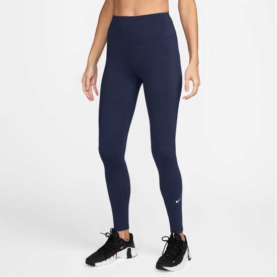 Nike One High-Rise Tights Womens Midnight Navy Дамски клинове за фитнес