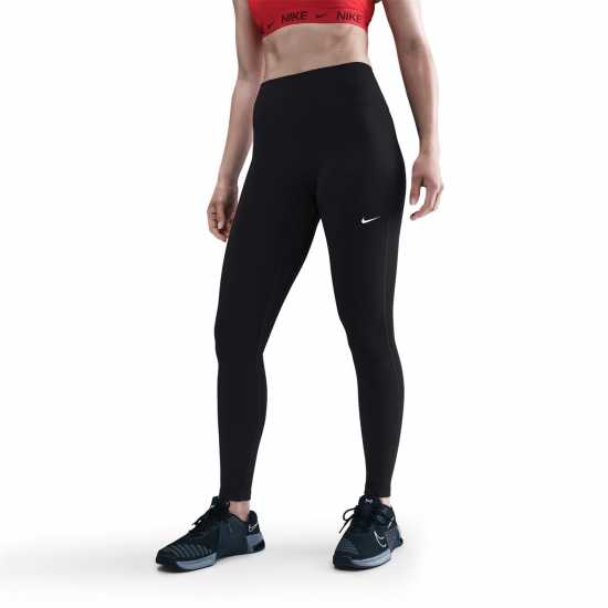 Nike Дамски Клин One Seamless Front High-Waisted Leggings Womens Black Дамски клинове за фитнес