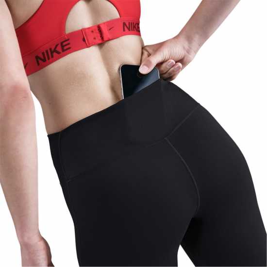 Nike Дамски Клин One Seamless Front High-Waisted Leggings Womens Black Дамски клинове за фитнес