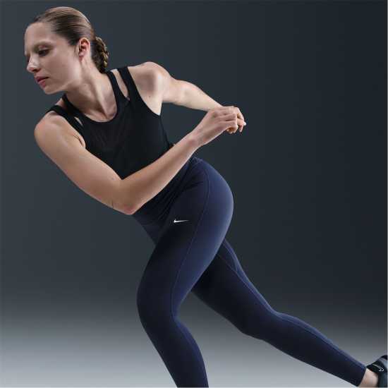 Nike Дамски Клин One Seamless Front High-Waisted Leggings Womens Midnight Navy Дамски клинове за фитнес