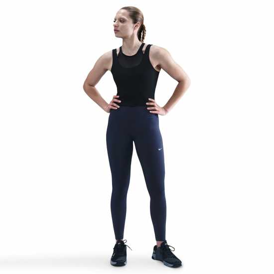 Nike Дамски Клин One Seamless Front High-Waisted Leggings Womens Midnight Navy Дамски клинове за фитнес