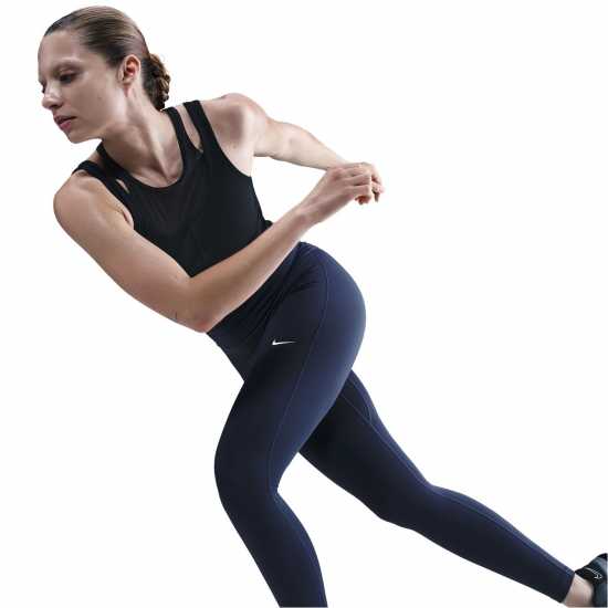 Nike Дамски Клин One Seamless Front High-Waisted Leggings Womens Midnight Navy Дамски клинове за фитнес