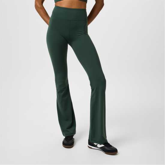 Usa Pro Pro X Sophie Habboo High Rise Flare Legging Womens Хаки Дамски клинове за фитнес