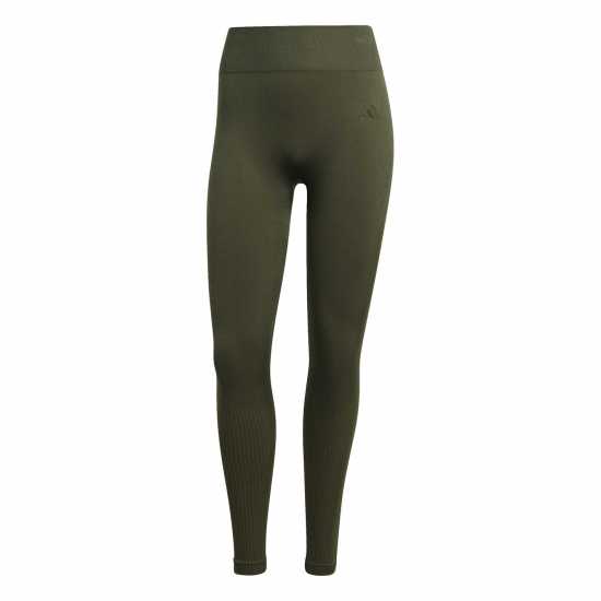 Adidas Workout Essentials Full-Length Knit Leggings Womens Khaki 