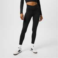Usa Pro Pro Crossover Waistband Legging Womens Черно Дамски клинове за фитнес