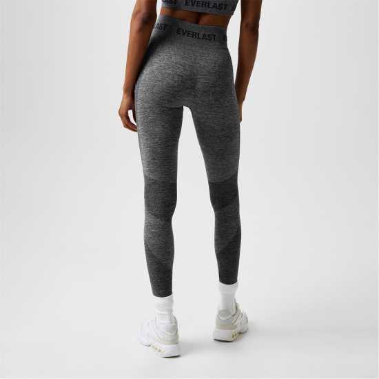 Everlast Seamless Logo Leggings Womens Тъмно сиво марл Дамски клинове за фитнес
