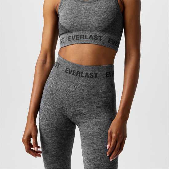 Everlast Seamless Logo Leggings Womens Тъмно сиво марл Дамски клинове за фитнес