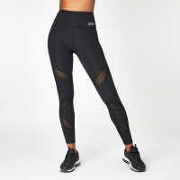 Everlast Contour Panel Leggings Womens Black Mesh Дамски клинове за фитнес