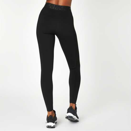 Everlast Seamless Logo Leggings Womens Черно Дамски клинове за фитнес