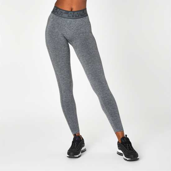Everlast Seamless Logo Leggings Womens Нов черно Дамски клинове за фитнес