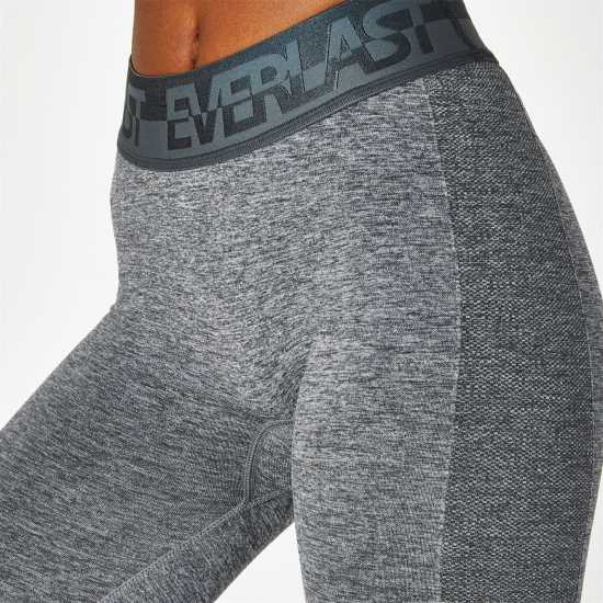 Everlast Seamless Logo Leggings Womens Нов черно Дамски клинове за фитнес