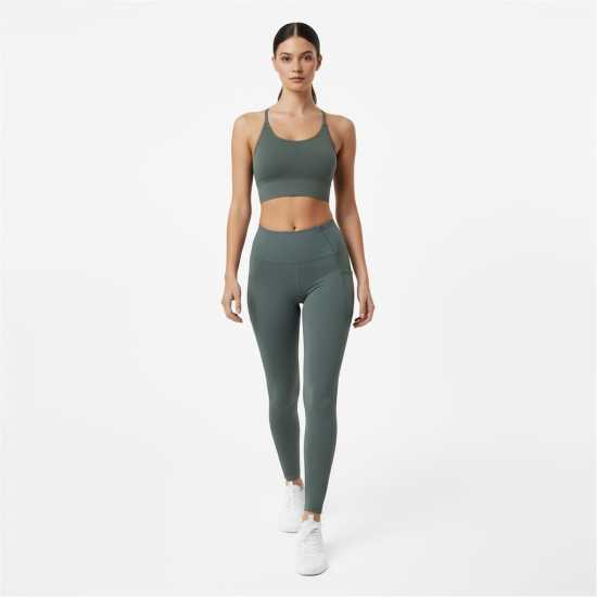 Дамски клинове за фитнес Usa Pro High Rise Leggings Sage Geo Gloss Usa Pro High Rise Leggings Sage Geo Gloss Дамски клинове за фитнес