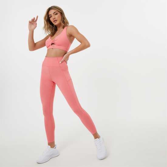 Дамски клинове за фитнес Usa Pro Core High Rise Leggings Womens Ягода Usa Pro Core High Rise Leggings Womens Ягода Дамски клинове за фитнес