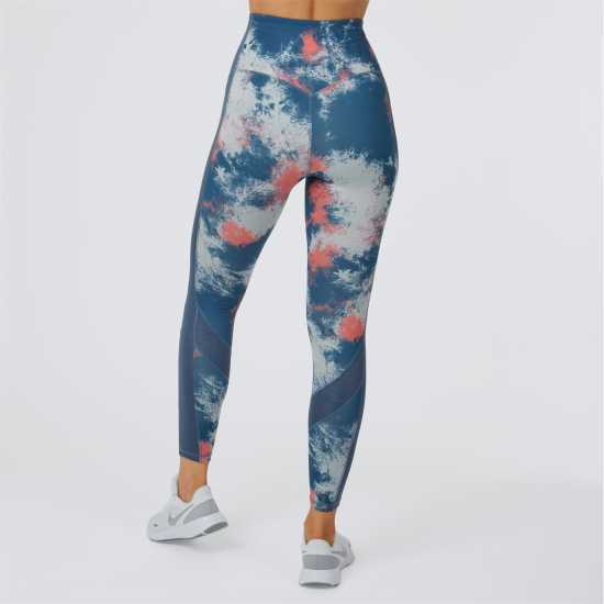 Usa Pro High Tight Coral Tie Dye Дамски клинове за фитнес