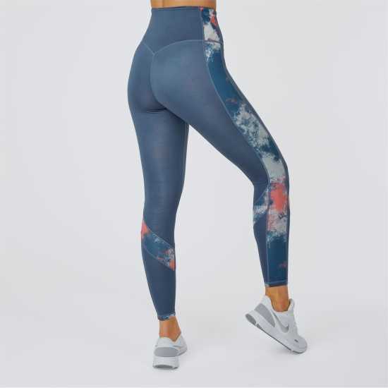 Usa Pro High Tight Coral Tie Dye Дамски клинове за фитнес
