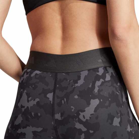 Adidas Techfit 3S 7/8 Tights Womens Black Camo Дамски клинове за фитнес