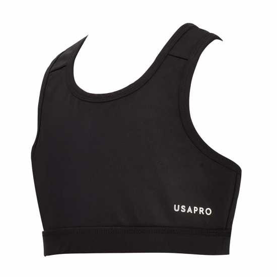 Usa Pro Fitness Crop Top Junior Girls Черно Спортни сутиени
