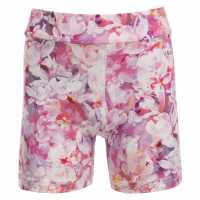 Sale Къси Панталони Момичета Usa Pro 3 Inch Training Shorts Junior Girls Pink Print Детски къси панталони