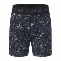 Usa Pro Къси Панталони Момичета 3 Inch Training Shorts Junior Girls Black Butterfly 