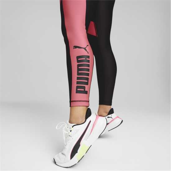 Puma 7/8 Fit Tights Womens Black/Pink Дамски клинове за фитнес