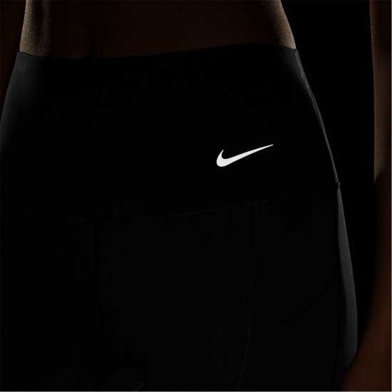 Nike Dri-FIT Universa Women's Medium-Support High-Waisted Leggings with Pockets Black/Black - Дамски клинове за фитнес