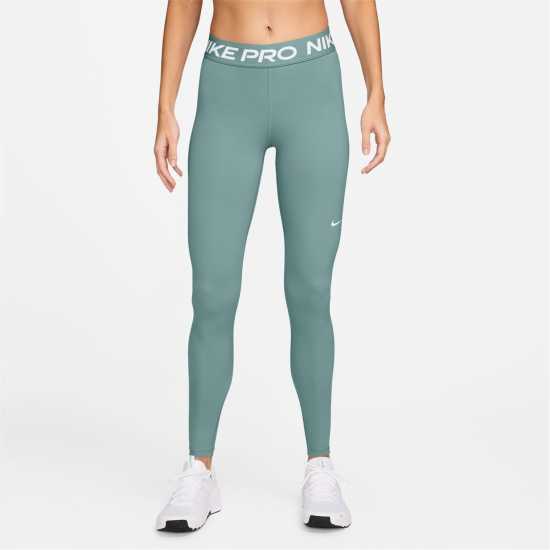 Nike Pro Women's Mid-Rise Mesh-Panelled Leggings Cannon/White Дамски дрехи за фитнес