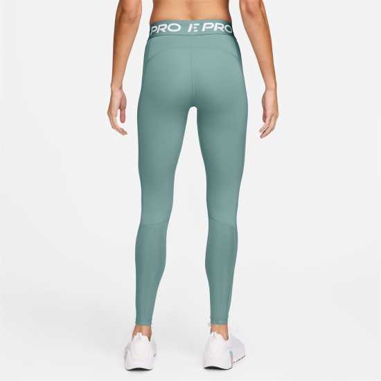 Nike Pro Women's Mid-Rise Mesh-Panelled Leggings Cannon/White Дамски дрехи за фитнес