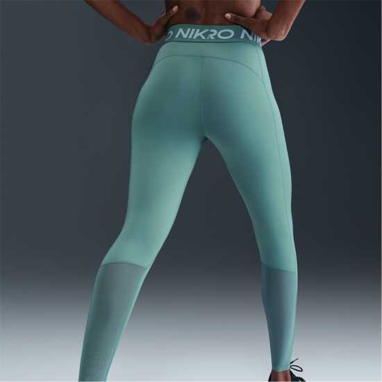 Nike Pro Women's Mid-Rise Mesh-Panelled Leggings Cannon/White Дамски дрехи за фитнес