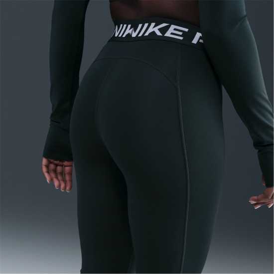Дамски дрехи за фитнес Nike Pro Women's Mid-Rise Mesh-Panelled Leggings SEAWEED/WHITE Nike Pro Women's Mid-Rise Mesh-Panelled Leggings SEAWEED/WHITE Дамски дрехи за фитнес