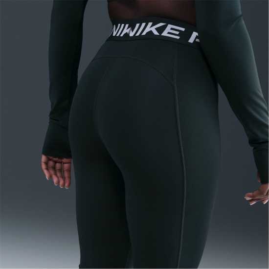 Дамски дрехи за фитнес Nike Pro Women's Mid-Rise Mesh-Panelled Leggings SEAWEED/WHITE Nike Pro Women's Mid-Rise Mesh-Panelled Leggings SEAWEED/WHITE Дамски дрехи за фитнес