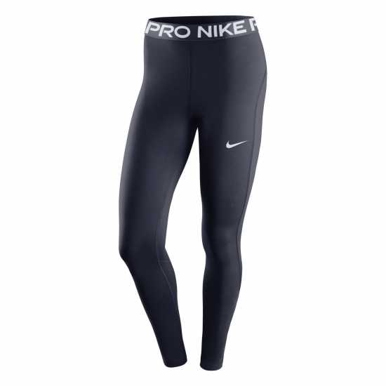 Дамски дрехи за фитнес Nike Pro Women's Mid-Rise Mesh-Panelled Leggings Обсидиан/ Бяло Nike Pro Women's Mid-Rise Mesh-Panelled Leggings Обсидиан/ Бяло Дамски дрехи за фитнес