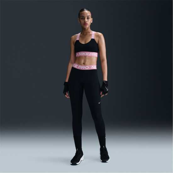 Дамски дрехи за фитнес Nike Pro Women's Mid-Rise Mesh-Panelled Leggings Черно/Розово Nike Pro Women's Mid-Rise Mesh-Panelled Leggings Черно/Розово Дамски дрехи за фитнес