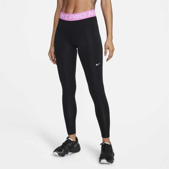 Дамски дрехи за фитнес Nike Pro Women's Mid-Rise Mesh-Panelled Leggings Nike Pro Women's Mid-Rise Mesh-Panelled Leggings Дамски дрехи за фитнес