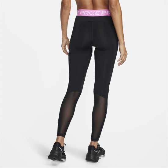 Дамски дрехи за фитнес Nike Pro Women's Mid-Rise Mesh-Panelled Leggings Nike Pro Women's Mid-Rise Mesh-Panelled Leggings Дамски дрехи за фитнес