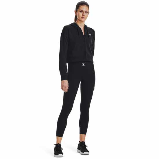 Under Armour Project Rock Meridian Ankle Leggings Black/Ivory Дамски клинове за фитнес