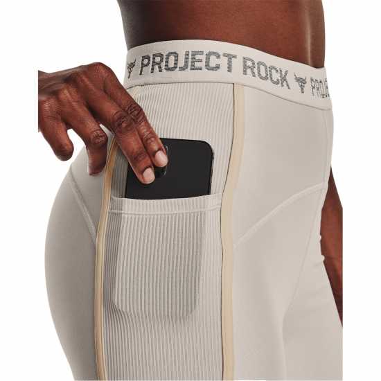 Under Armour Project Rock Heatgear® Ankle Leggings Grey Matter Дамски клинове за фитнес