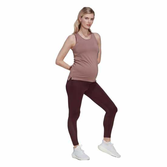 Adidas Training Essentials Maternity Mesh Leggings Womens Brown - Дамски клинове за фитнес