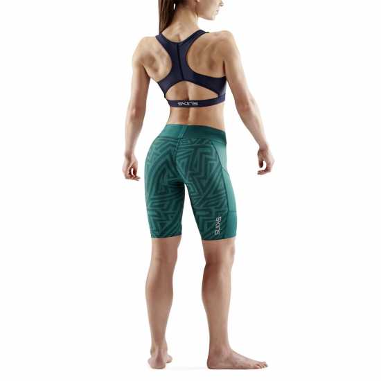 Дамски клинове за фитнес Skins Series-3 Performance Tights Womens Синьо-зелено Skins Series-3 Performance Tights Womens Синьо-зелено Дамски клинове за фитнес