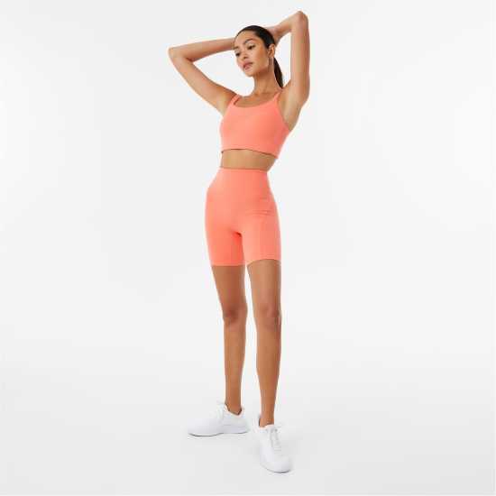 Usa Pro Дамски Шорти X Sophie Habboo 7-Inch Shorts Womens Корал Дамски клинове за фитнес