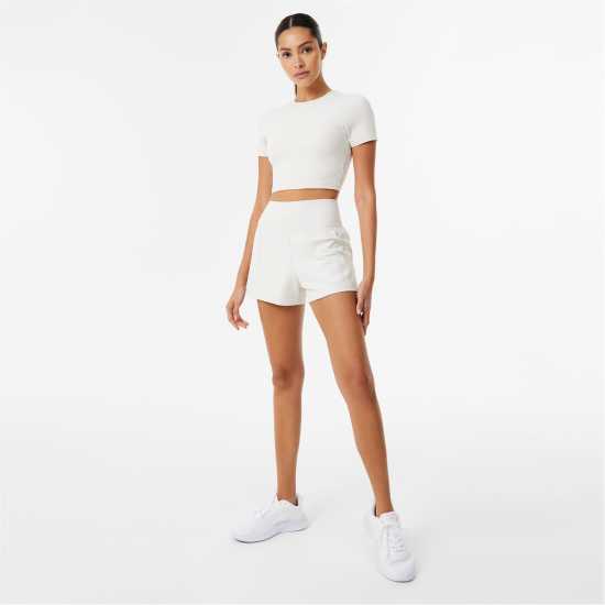 Дамски дрехи за бягане Usa Pro X Sophie Habboo Short Sleeve Crop Tee Крем Usa Pro X Sophie Habboo Short Sleeve Crop Tee Крем Дамски дрехи за бягане