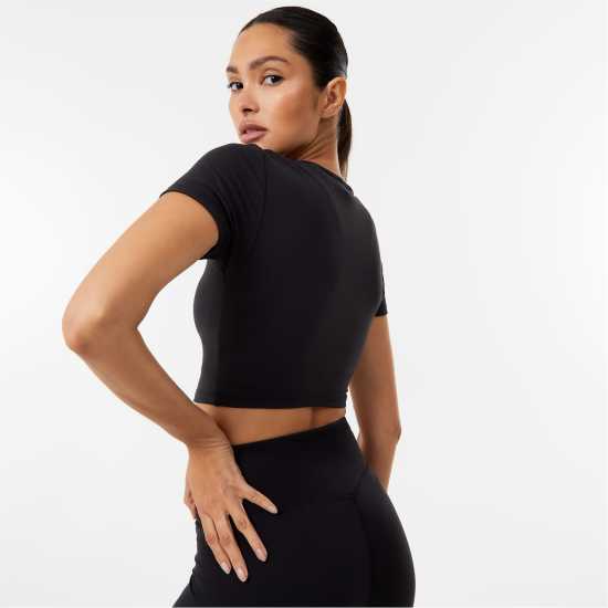 Дамски дрехи за бягане Usa Pro X Sophie Habboo Short Sleeve Crop Tee Черно Usa Pro X Sophie Habboo Short Sleeve Crop Tee Черно Дамски дрехи за бягане