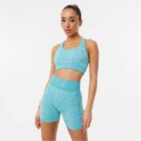 Everlast Seamless Cross Back Sports Bra Аква Каму Спортни сутиени