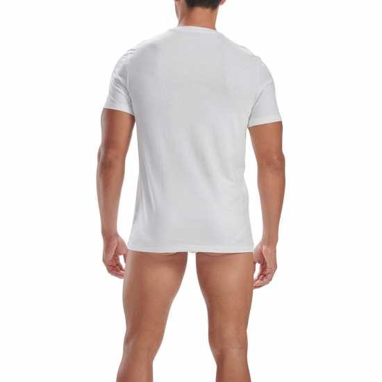 Adidas Тениска Active Flex Cotton V Neck T Shirt White Мъжко облекло за едри хора